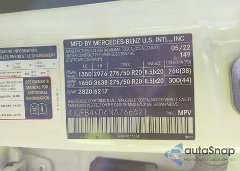 2022 Mercedes-Benz Gle 350 4Matic from USA, damaged, VIN 4JGFB4KB6NA766421